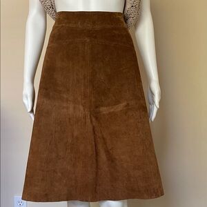 Siena Studio Rich Brown A-Line suede Skirt